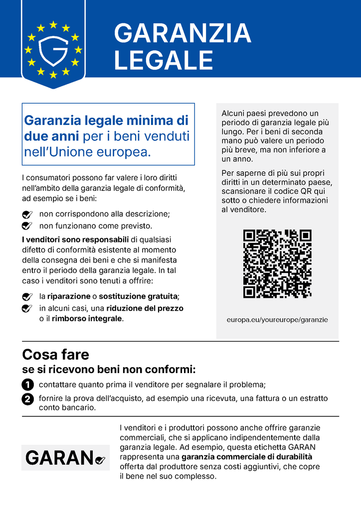 Garanzia legale e commerce
